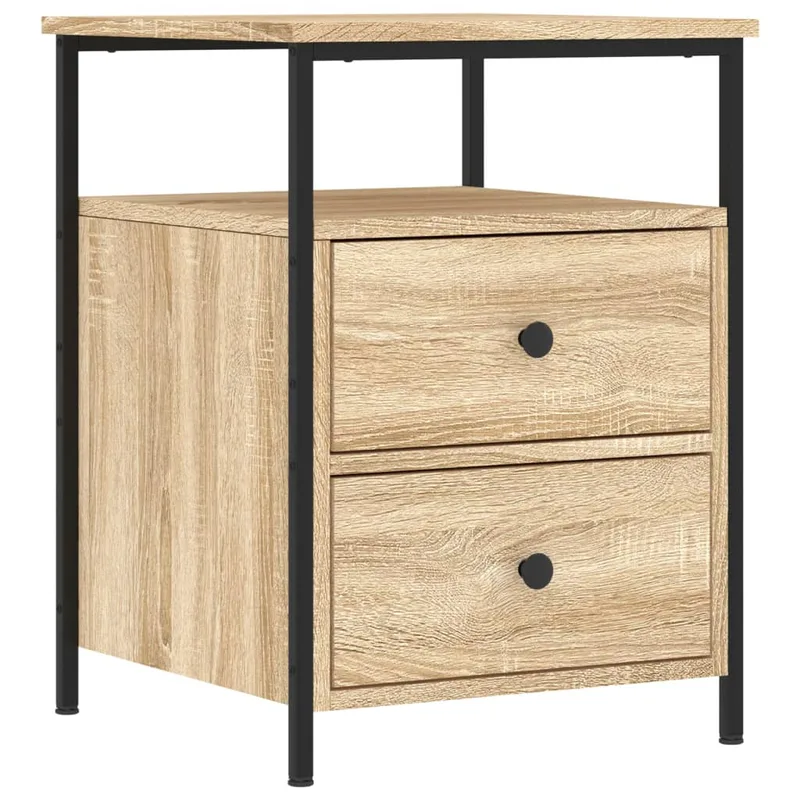 vidaXL Κομοδίνο Sonoma Δρυς 44 x 45 x 60 εκ. από Επεξεργασμένο Ξύλο