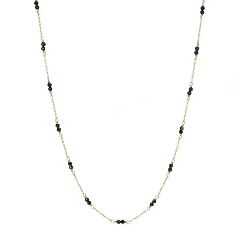 Χρυσό γυναικείο κολιέ Κ9 black spinel 046268 046268 Χρυσός 9 Καράτια