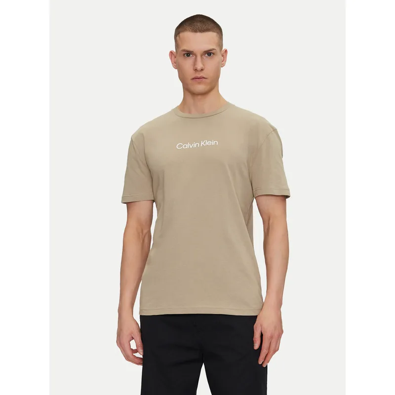 Calvin Klein T-Shirt Hero K10K111346 Μπεζ Regular Fit