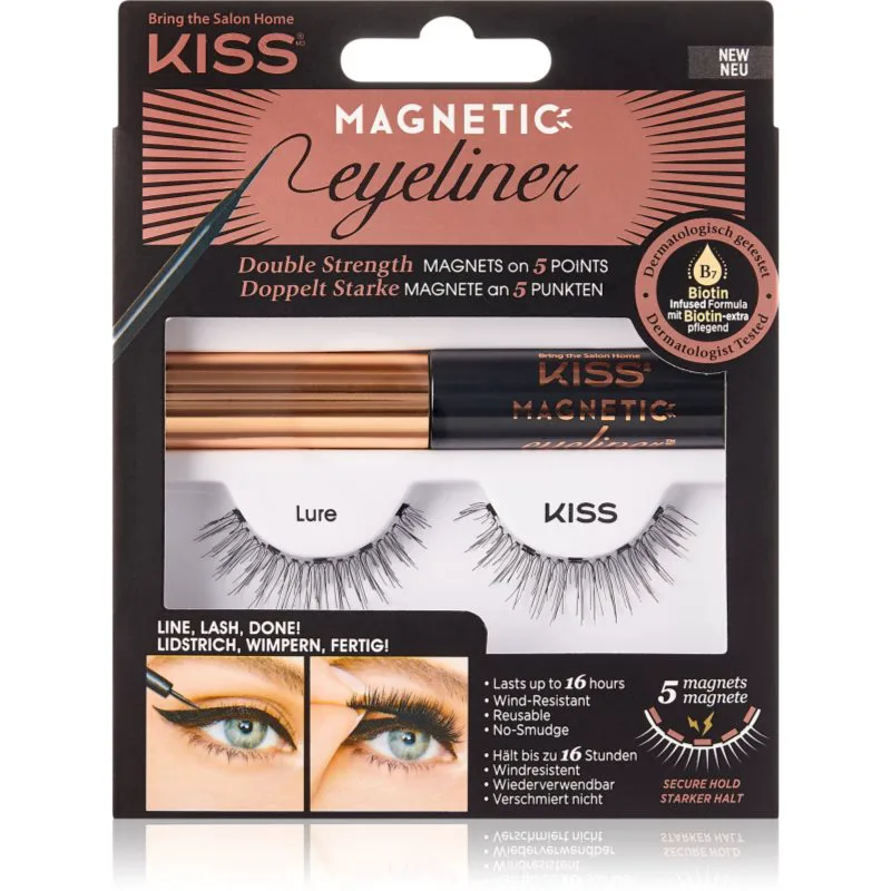 KISS Magnetic Eyeliner & Eyelash Kit μαγνητικές βλεφαρίδες 01 Lure 1 ζευγάρι