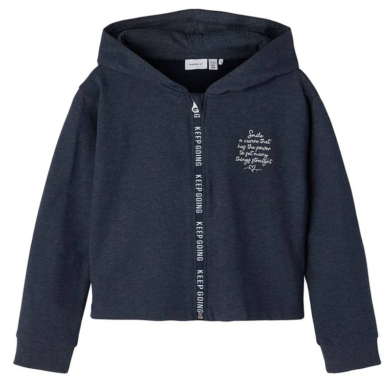 HOODIE ΜΕ ΦΕΡΜΟΥΑΡ NAME IT 13194081 NKFLATTI ΣΚΟΥΡΟ ΜΠΛΕ (146-152 CM)-(11-12 ΕΤΩΝ)