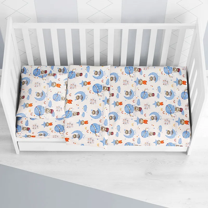 Σεντόνια Κούνιας Σετ Dimcol Sky 191 Blue 120x160
