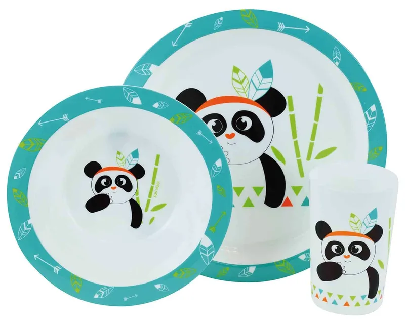 Παιδικό Σετ Φαγητού 3 Τεμαχίων Ango Indian Panda 005672