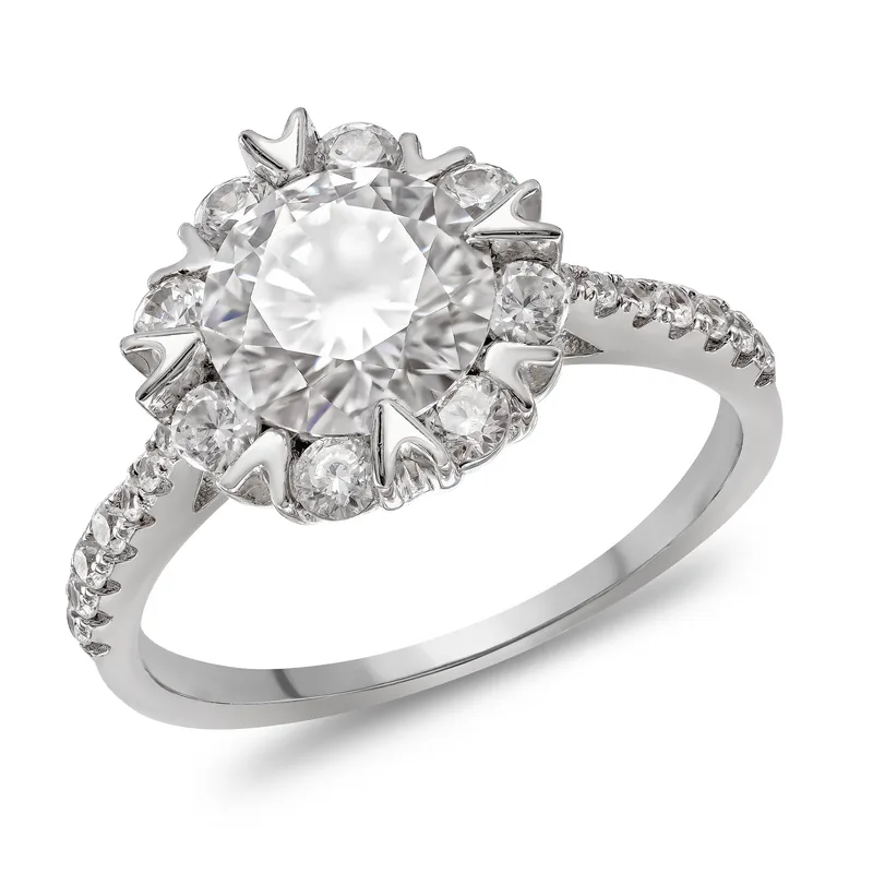 Δαχτυλίδι Μονόπετρο με Moissanite Diamond από Ασήμι DX2719