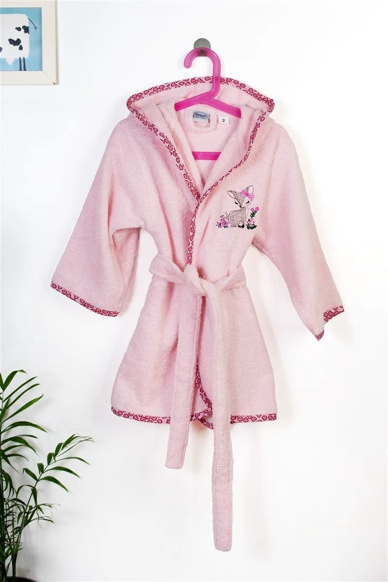 Μπουρνούζι Με Κέντημα Dimcol Deer 196 Size: 02 Ροζ