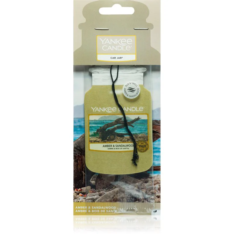 Yankee Candle Amber & Sandalwood αρωματικό χαρτάκι 1 τμχ