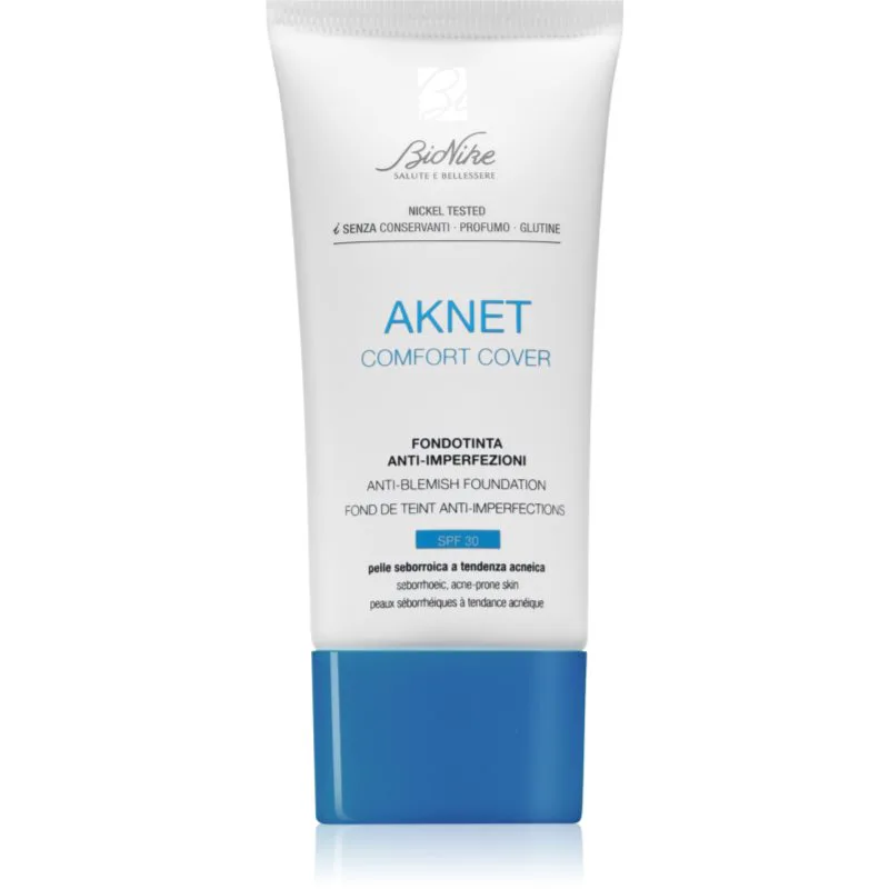 BioNike Aknet Comfort Cover Make-Up κάλυψης για προβληματική επιδερμίδα απόχρωση 101 Ivoire 30 ml