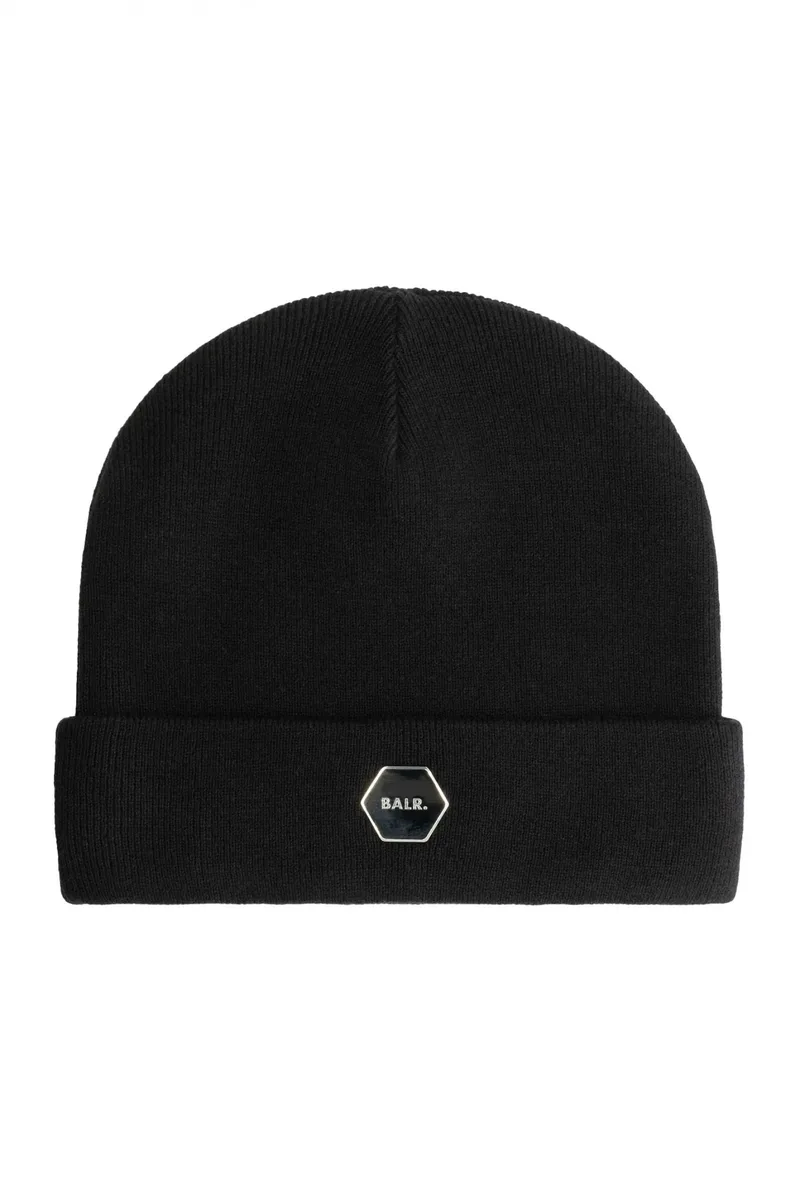 BALR. ΣΚΟΥΦΟΣ HEXLINE BADGE BEANIE LOGO ΜΑΥΡΟ