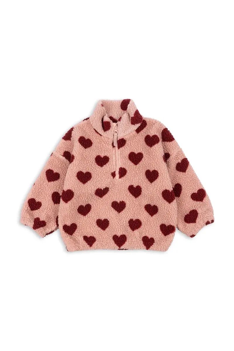 Konges Sløjd μπλούζα fleece παιδική JODY TEDDY HALF ZIP GRS