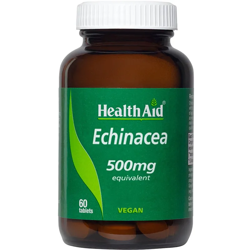 Health Aid Echinacea 500mg Συμπλήρωμα Διατροφής Σκόνης του Βοτάνου Εχινάκεια για Φυσική Ενίσχυση & Θωράκιση του Ανοσοποιητικού 60tabs
