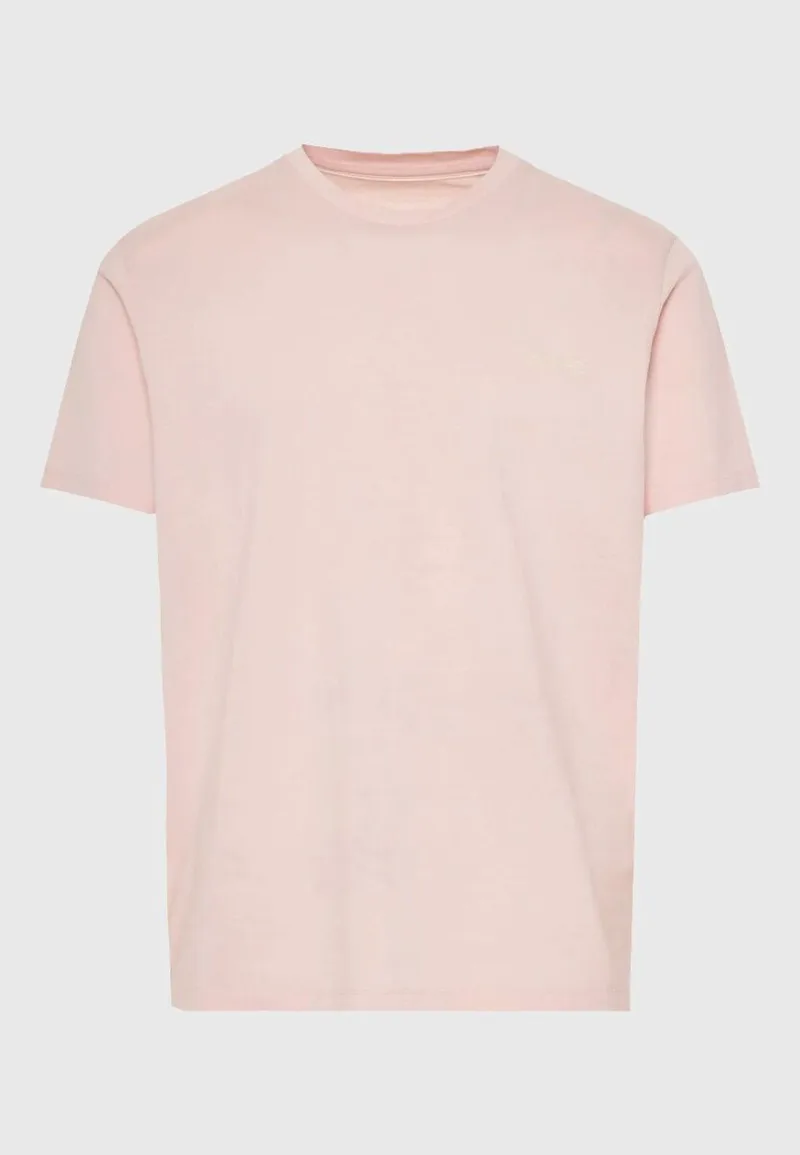 Funky Buddha Ανδρικό μονόχρωμο T-shirt - The basics collection FBM013-001-04 Ρόζ