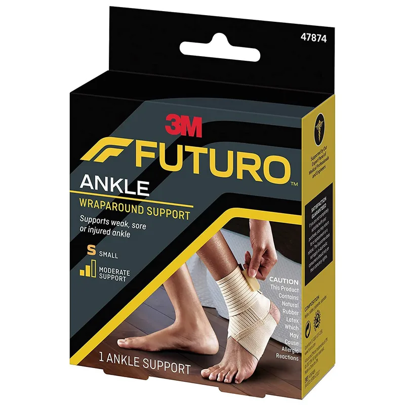 3M Futuro Wrap Around Ankle Support Επιστραγαλίδα με Ιμάντα Περίδεσης Μέτριας Στήριξης 1 Τεμάχιο - Small