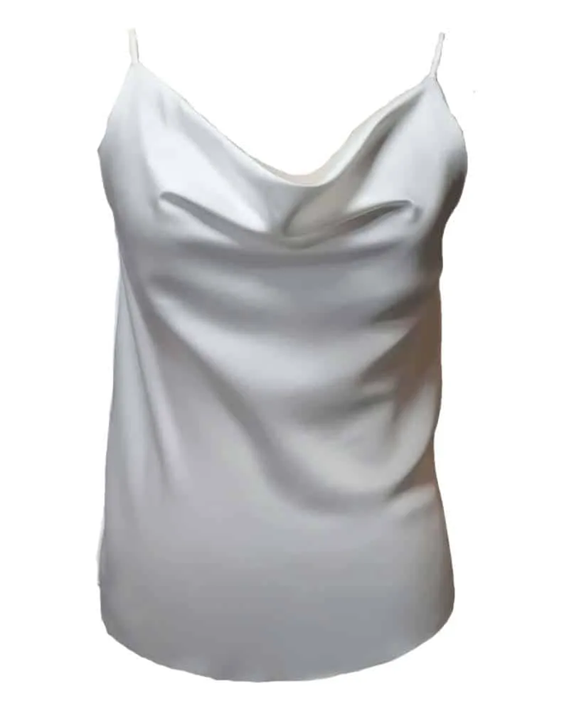 satin draped lingerie top Femina λευκό