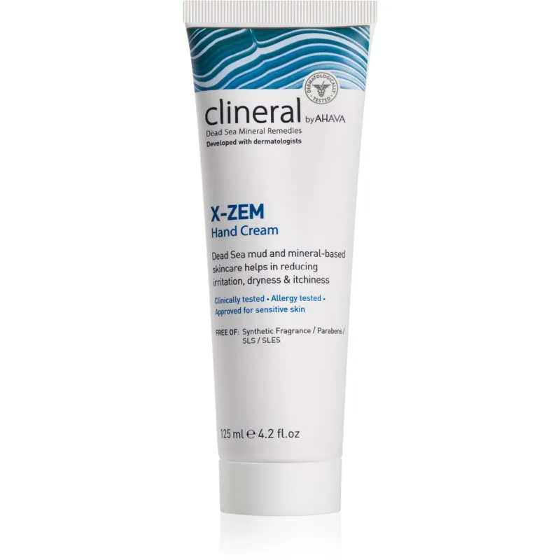 AHAVA Clineral X-ZEM εντατική κρέμα για τα χέρια ενάντια στους ερεθισμούς και και τον κνησμό του δέρματος 125 ml