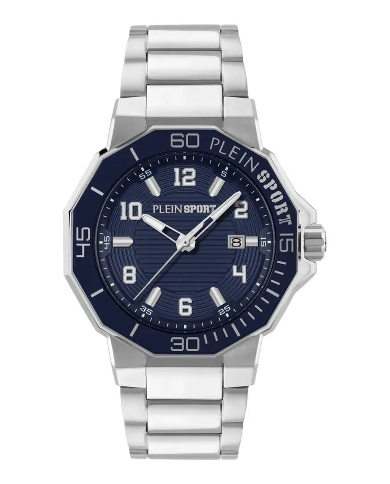 PLEIN SPORT Titan - PSUGA0526, Silver & Blue case with Stainless Steel Bracelet