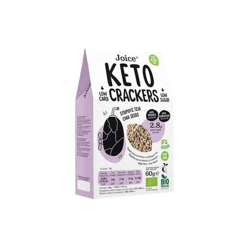 Joice Keto Crackers με σπόρους Chia (60 gr)