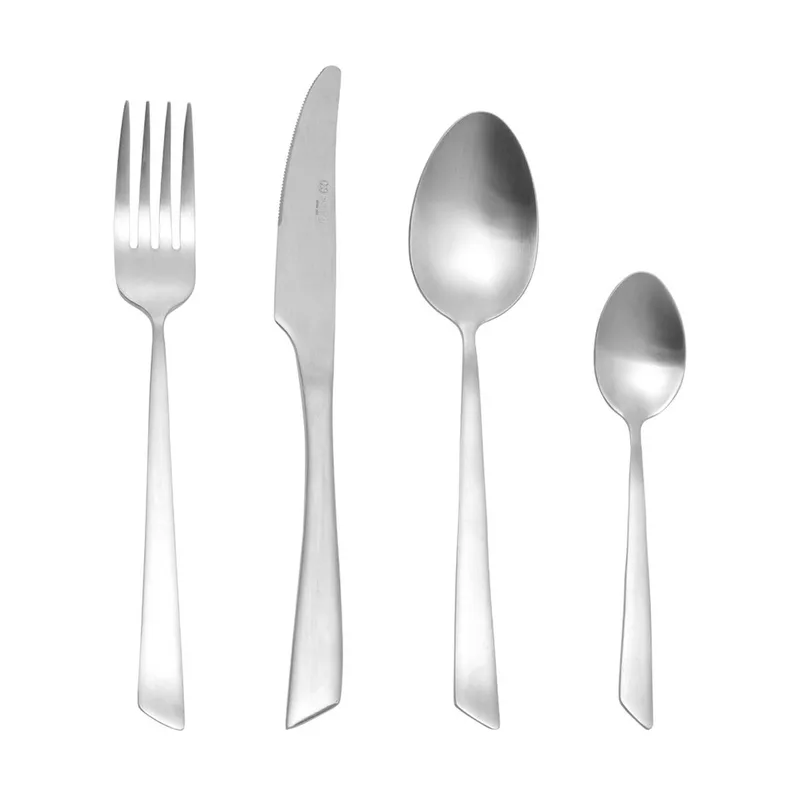 Estia σετ μαχαιροπιρουνα edge silver ανοξειδωτο ατσαλι 18/0 mat 24 τεμ.