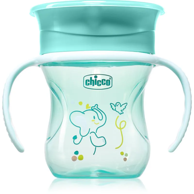 Chicco 360 Perfect X 12m+ εκπαιδευτικό κύπελλο με λαβές Teal 200 ml
