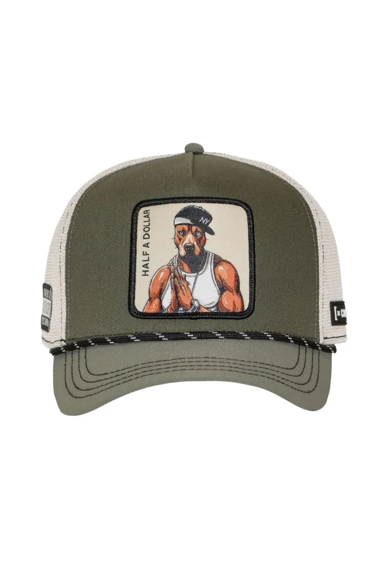 CAPSLAB Καπέλα CASQUETTE PREMIUM TRUCKER- CL/HIP/1/PCT/HALFB - KHAKI-CL/HIP/1/PCT/HALF-KHAKI