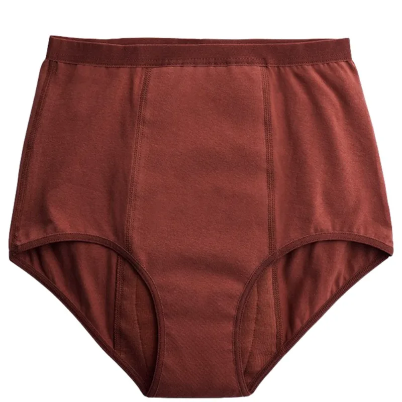 Imse High Waisted Menstrual Panties Rust Red - Medium Cycle XS