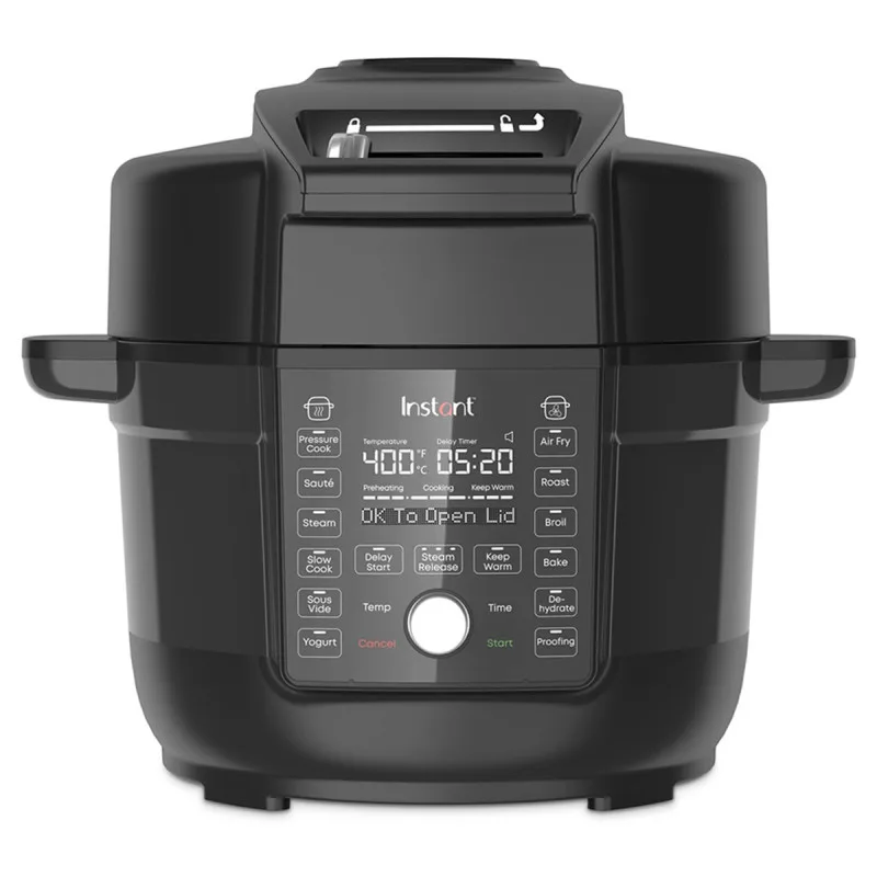 Instant Pot Duo Crisp Ultimate καπάκι 140005901, 1500W, 6.2L, 11 προγράμματα, Ultimate καπάκι καλαθιού, EvenCrisp, Μαύρο