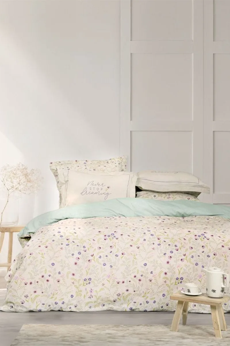 Σετ Παπλωματοθηκη Υπερδιπλη Dream Garden Nima 240x220x0cm Μονόχρωμο