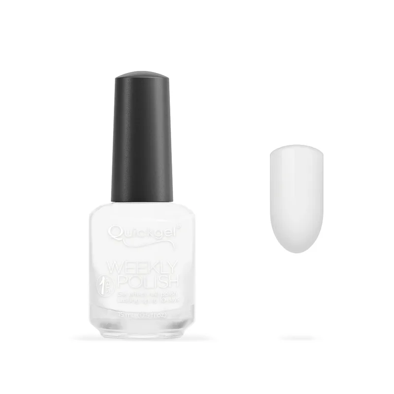 Quickgel No WHITE - Βερνίκι 15 ml - Weekly polish