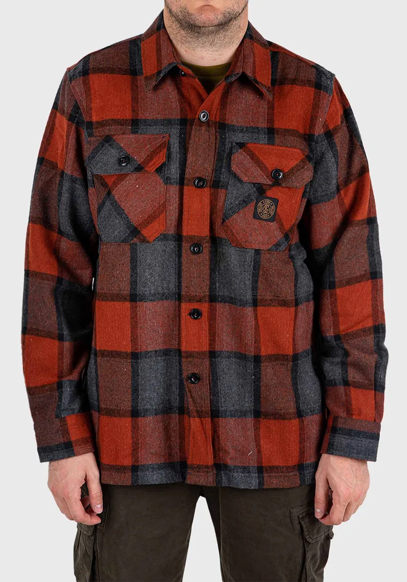 STAFF Overshirt της σειράς Castor - 61 112 048 N0086 Burnt Πορτοκαλί