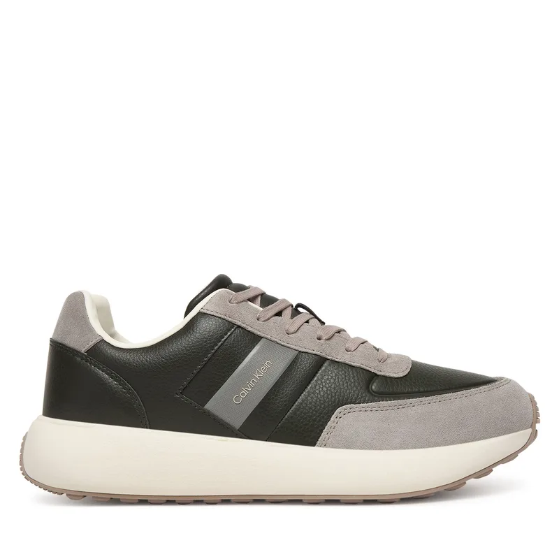 Αθλητικά Calvin Klein City Runner Laceup Tape Lth HM0HM02033 Μαύρο