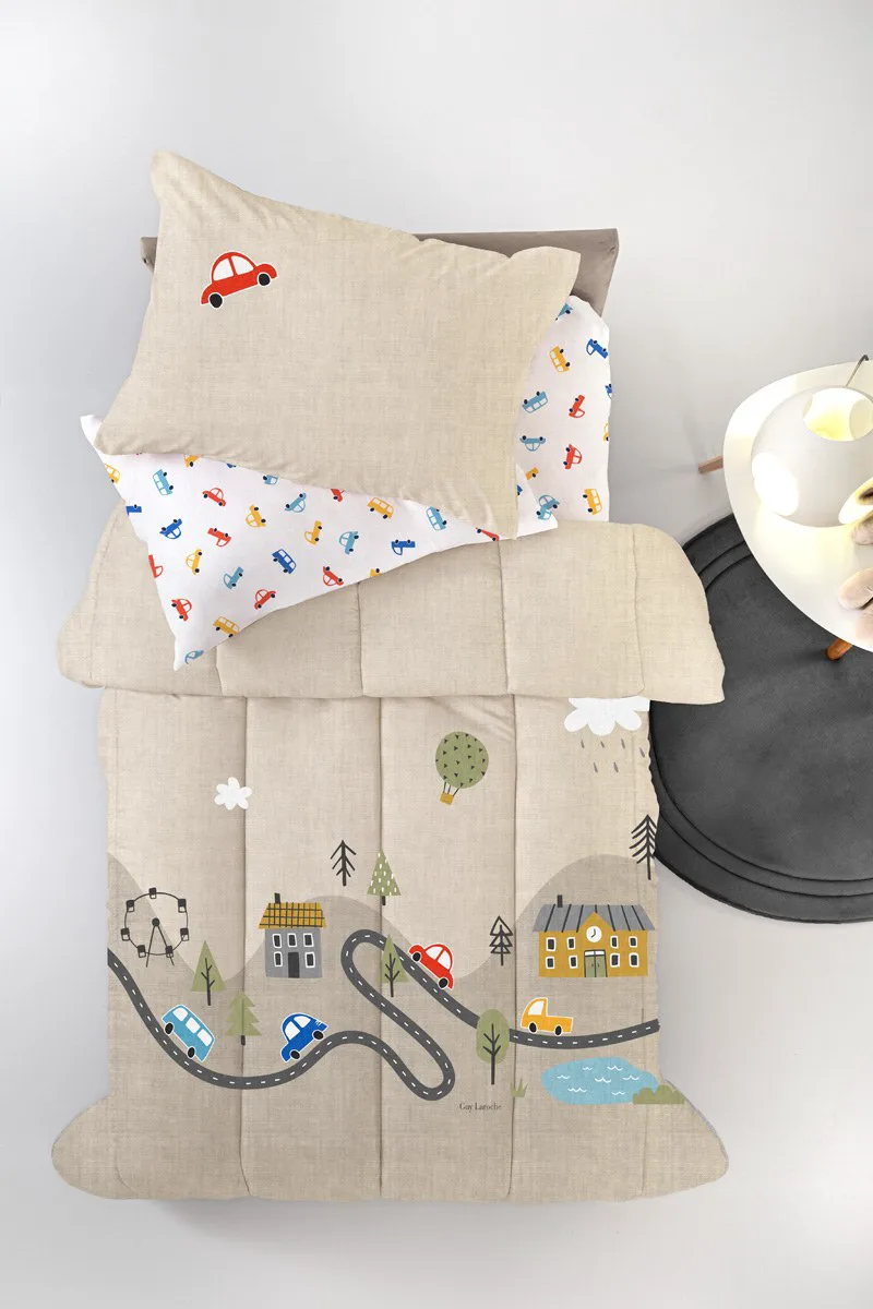 Παιδικό Κουβερλί Μονό Guy Laroche Roadtrip Natural 160x230