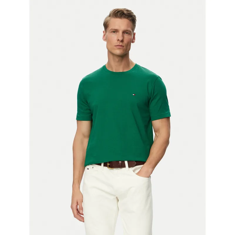 Tommy Hilfiger T-Shirt Ess Seasonal MW0MW39995 Πράσινο Regular Fit