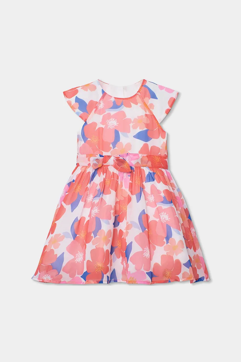 Boboli παιδικό φόρεμα με floral print - 753005 Πολύχρωμο