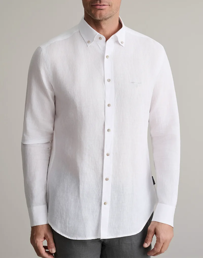 NAVY&GREEN ΠΟΥΚΑΜΙΣΟ COMFORT FIT 24NG.BX153/1B.4-WHITE D White