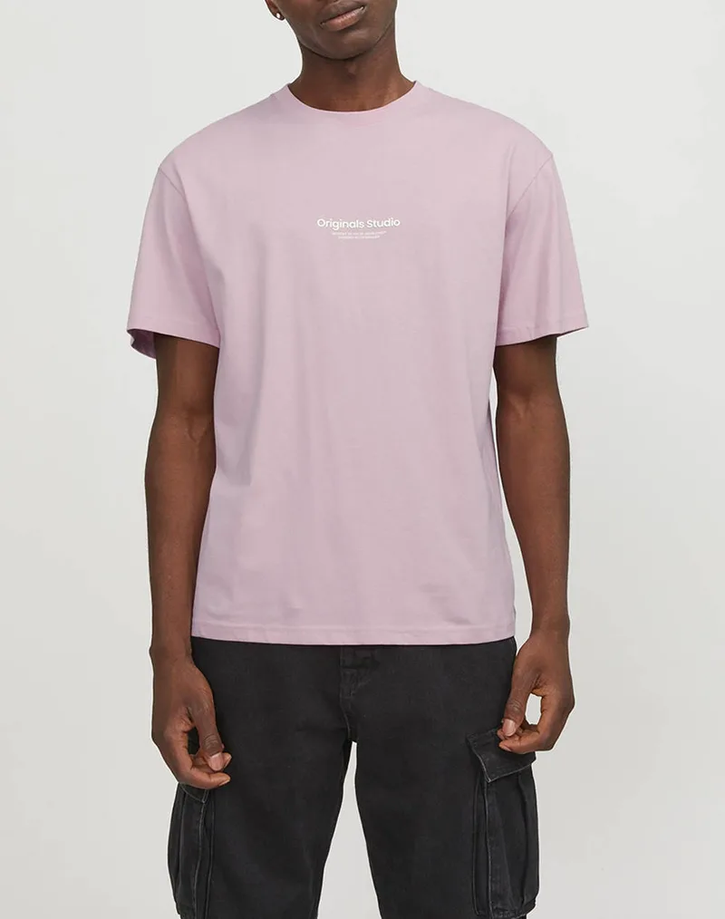 JACK&JONES JORVESTERBRO TEE CREW NECK NOOS 12240121-Pink Nectar LightPink