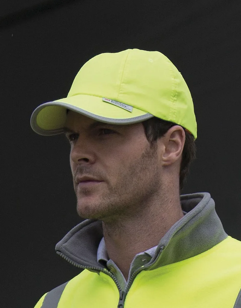 Καπέλο με ανακλαστική ταινία Result Caps RC035X Fluorescent Yellow