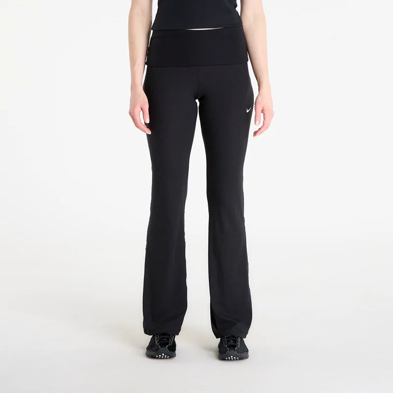 Παντελόνια Nike Sportswear Chill Knit Women's Mid-Rise Tight Ribbed Pants Black/ Sail L