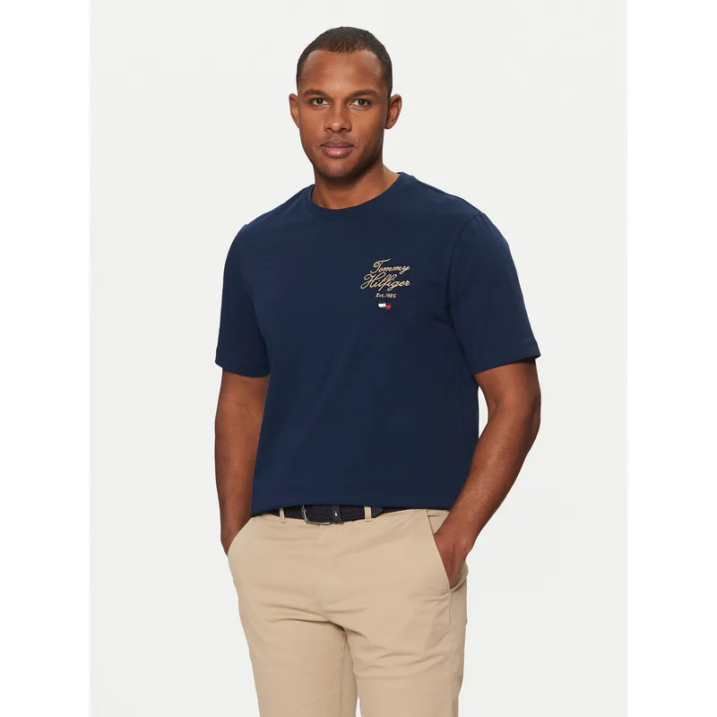 Tommy Hilfiger T-Shirt MW0MW38334 Σκούρο μπλε Regular Fit