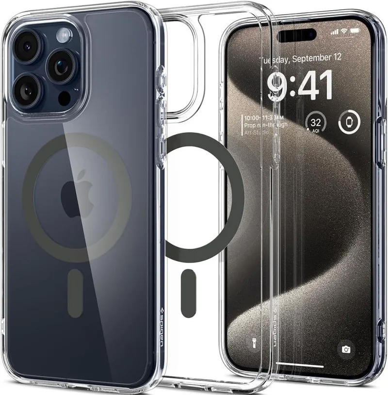 Θήκη Apple iPhone 15 Pro Max - Spigen Ultra Hybrid MagFit με MagSafe - Graphite (ACS06577)