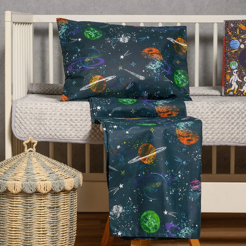 Σετ σεντονια κουνιασ interstellar blue baby line (120x170)