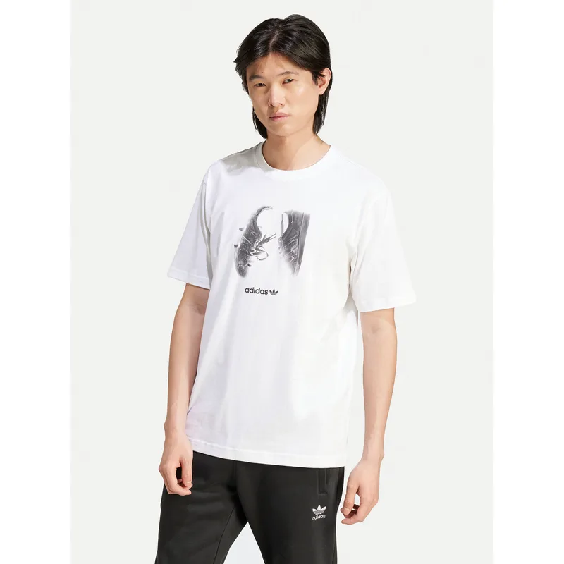 adidas T-Shirt Supply Street IY3430 Λευκό Regular Fit