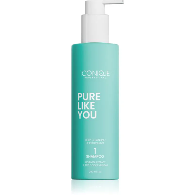 ICONIQUE Professional PURE LIKE YOU Deep Cleansing & Refreshing Shampoo σαμπουάν για βαθύ καθαρισμό Για λιπαρό δέρμα της κεφαλής 250 ml