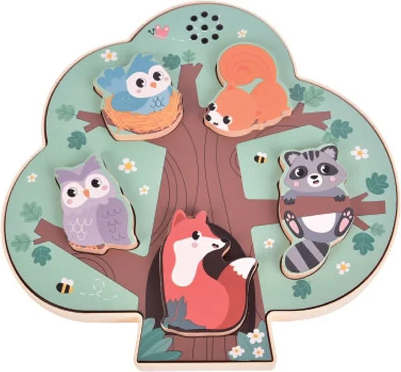 ΞΥΛΙΝΟ PUZZLE LUNA TOYS ΖΩΑ ΤΟΥ ΔΑΣΟΥΣ ΜΕ ΗΧΟ 5 ΤΜΧ