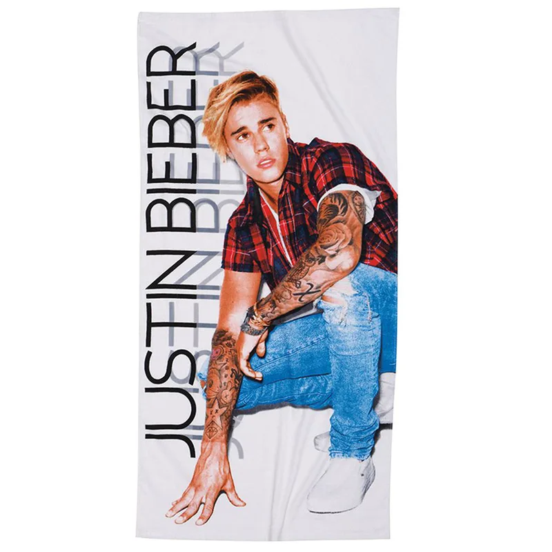 Πετσέτα Θαλάσσης Βαμβακερή 70x140εκ. Justin Bieber 5806 Cartoon Kids (Ύφασμα: Βαμβάκι 100%, Χρώμα: Κόκκινο) - CARTOON KIDS - 420708705806