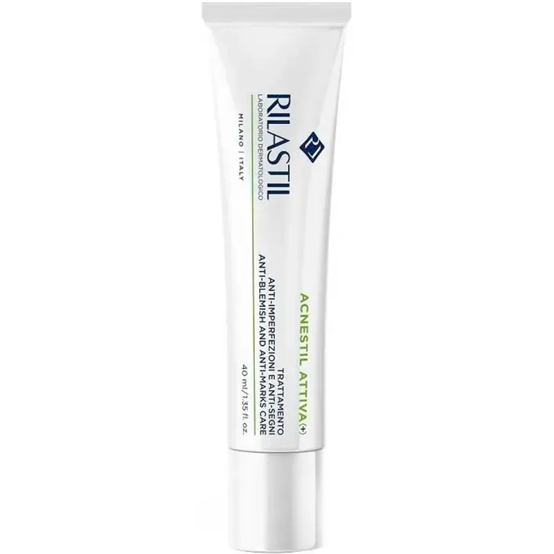 Rilastil Acnestil Attiva+ Anti-Blemish & Anti-Marks Care Κρέμα Περιποίησης Ενάντια στις Ατέλειες & τα Σημάδια Κατάλληλη για Επιδερμίδες με Τάση Ακμής 40ml