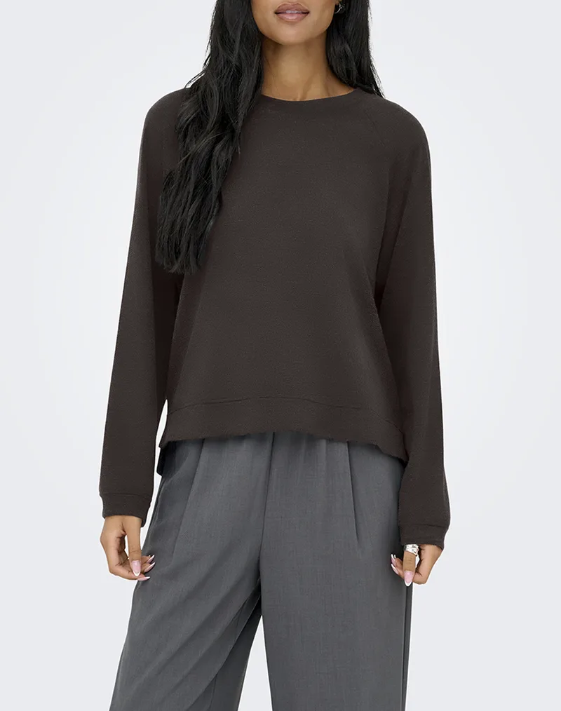 ONLY ONLKAYA LIFE L/S TOP JRS 15364781-Chocolate Torte DarkBrown