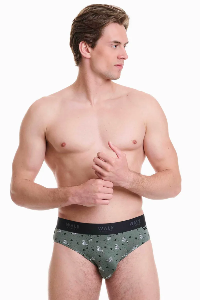 Walk ανδρικό σλιπ με all-over print - W1775-26 Σκούρο Μπλε