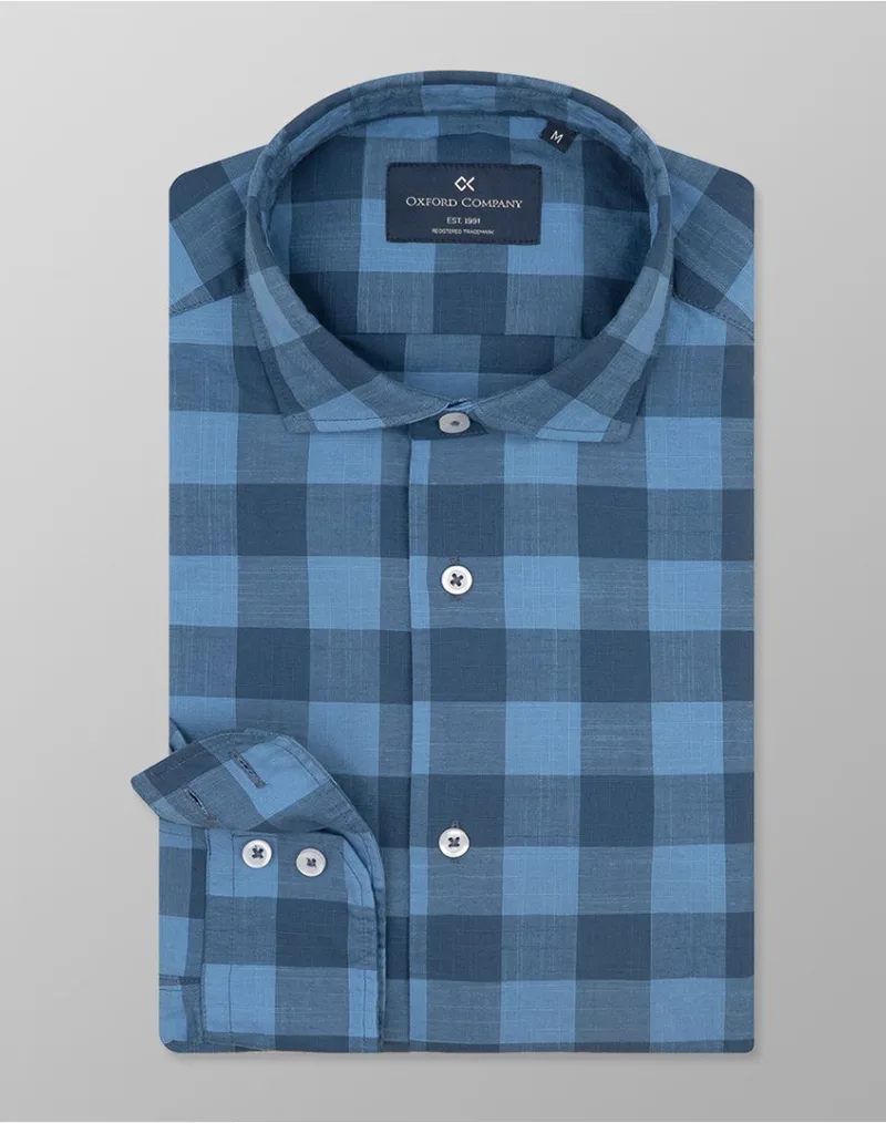 OXFORD COMPANY ROMEO SLIM FIT ΠΟΥΚΑΜΙΣΟ F131-RZ21.01-01 Blue