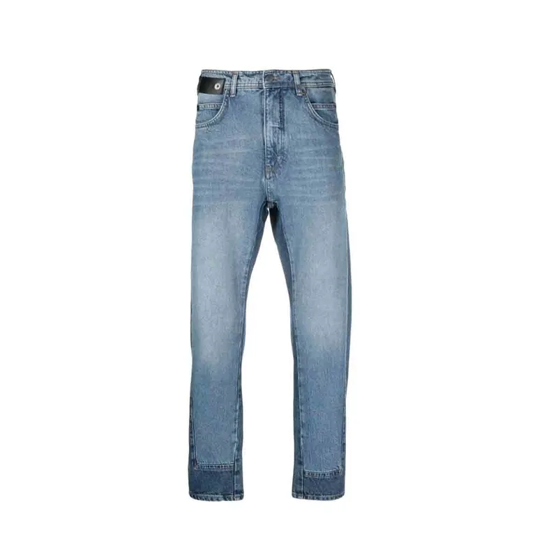 NEIL BARRETT Ανδρικό Μπλε Two Tone Straight Leg Jeans