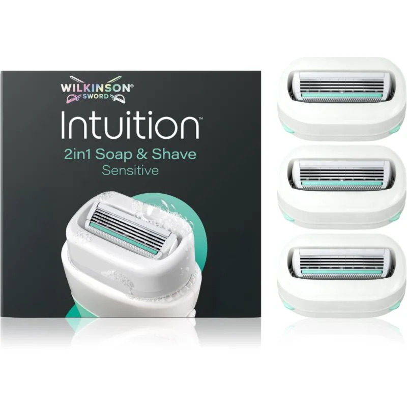 Wilkinson Sword Intuition 2in1 Soap & Shave Sensitive ανταλλακτικές λεπίδες 3 τμχ