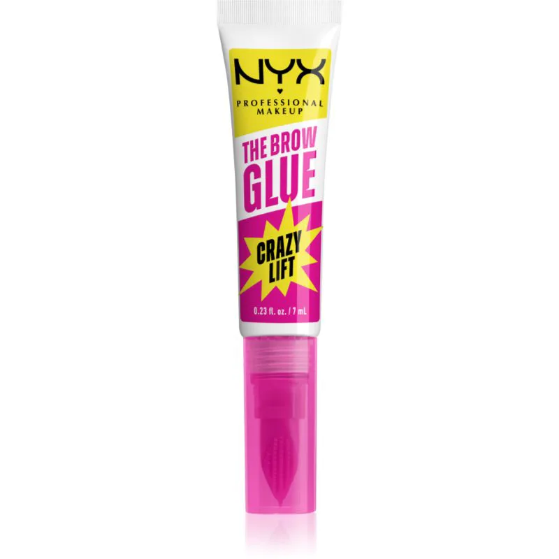 NYX Professional Makeup The Brow Glue Crazy Lift τζελ για τα φρύδια μακράς διαρκείας 7 ml